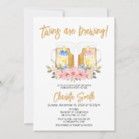 Garota gêmeos bebê está criando Chá de fraldas