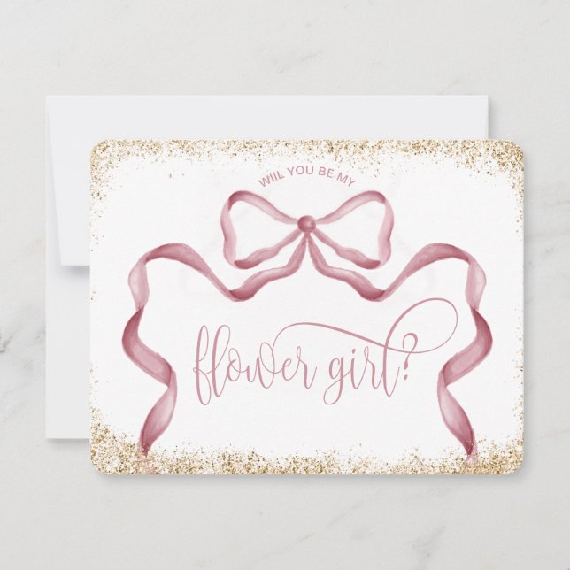 Convite Garota giro-arco rosa-d'água, cor-de-rosa-rosa, fo (Frente)