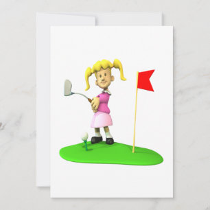 Convite Garota Golfista