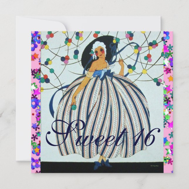 CONVITE GAROTA JOVEM BRANCA DOCE 16 FESTA DE ANIVERSÁRIO (Frente)