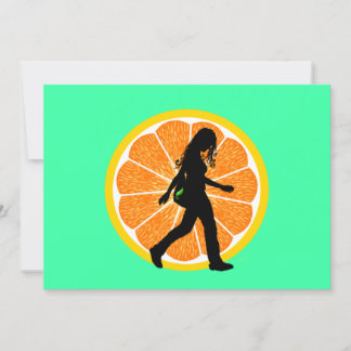 Convite Garota Laranja Gigante de Grafite