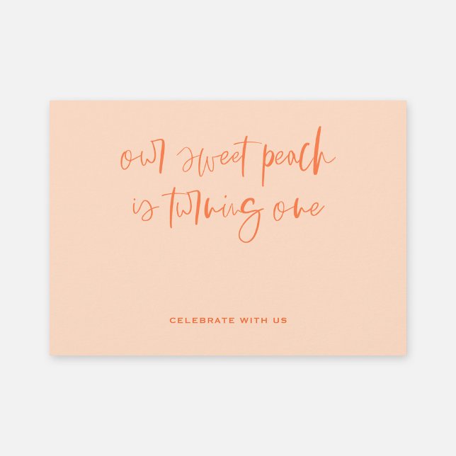 Convite Garota Minimalista Doce Primeiro Aniversário (Criador carregado)