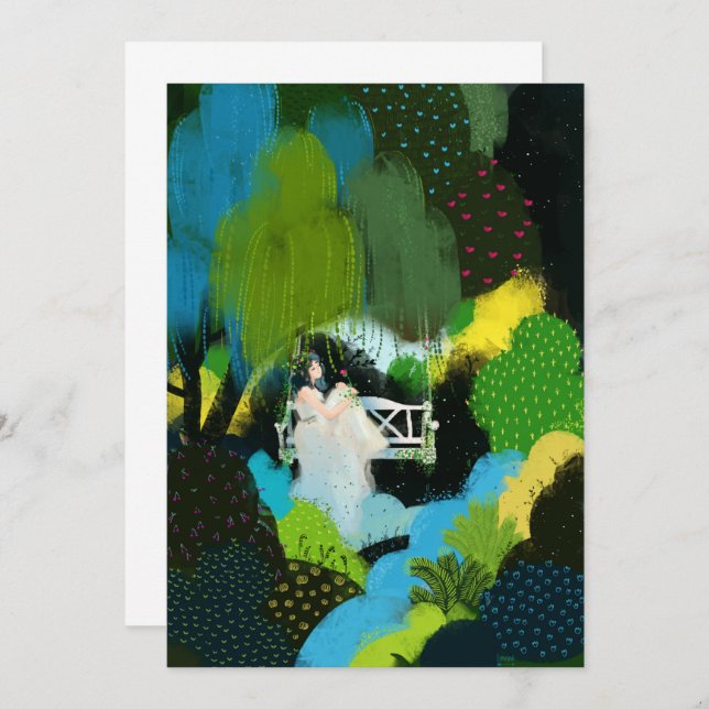 Convite Garota no salgueiro (Frente/Verso)