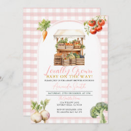 Convite Garota rosa crescendo localmente, Chá de fraldas d