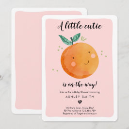 Convite Garota Rosa Midosa Clementina do Chá de fraldas Cu