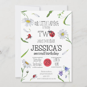 Convite Garota segundo aniversário Magia de Cólvora de Cól