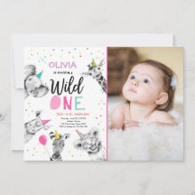 Garota Selvagem de Animais da Festa Safari Primeir