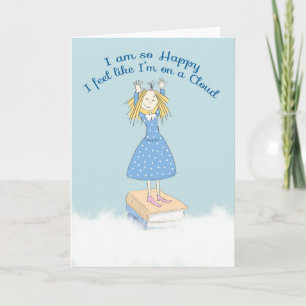 Convite Garota sorridente do lançamento do 8º ano