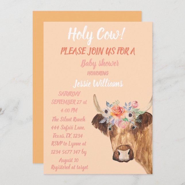 Convite Garota-Vaca-Vaca-Vaca-Vaca-Vaca-Vaca-Vaca-Vaca-Vac (Frente/Verso)