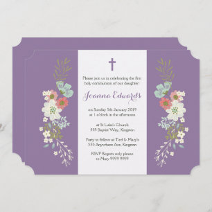 Convite Garotas Florais Filhas da Primeira Comunhão Person