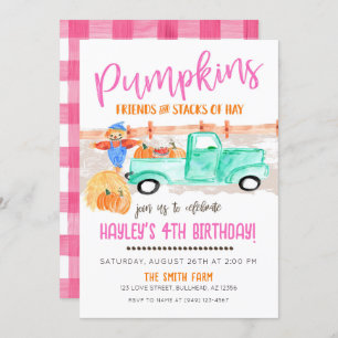Convite Garotas Querem Pumpkin Patch