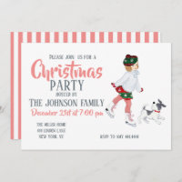 Garotinha adorável patinando no gelo e no cachorro