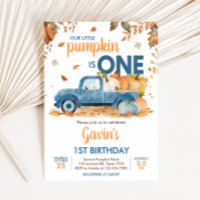 Garoto Azul Pumpkin Caminhão Cai Aniversário