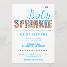 Convite Garoto Chá de Tema Candy Baby SPRINKLE