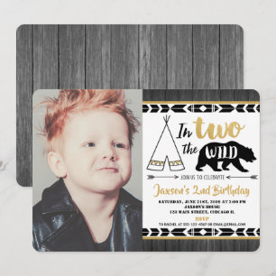 Convite garoto convidado de segundos aniversários selvage