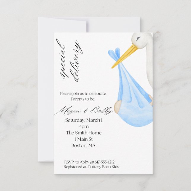 Convite Garoto de Entrega Especial (Frente)