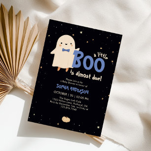 Convite Garoto Halloween Pequeno Boo É O Chá de fraldas De