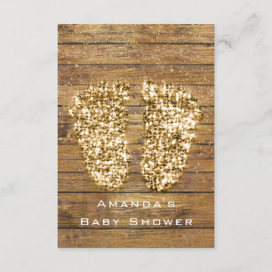 Convite Garoto Rústico de Madeira de Pés-Chá de fraldas Do