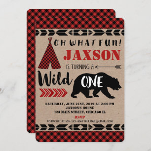 Convite Garoto selvagem 1 rua 1º aniversário