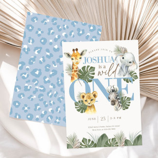 Convite Garoto Selvagem Um Safari Aniversário na Selva