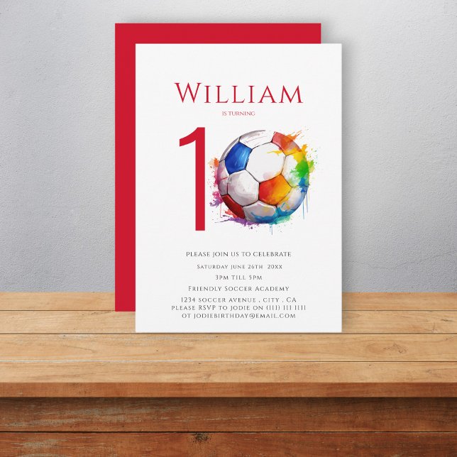 Convite Garotos de aniversário de futebol (Criador carregado)