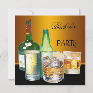 Convite Garrafa de Bebidas para Festa de Solteiro