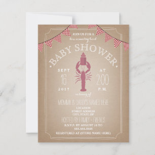 Convite Garrafa de Chá de fraldas de Garota de Boil de Ba