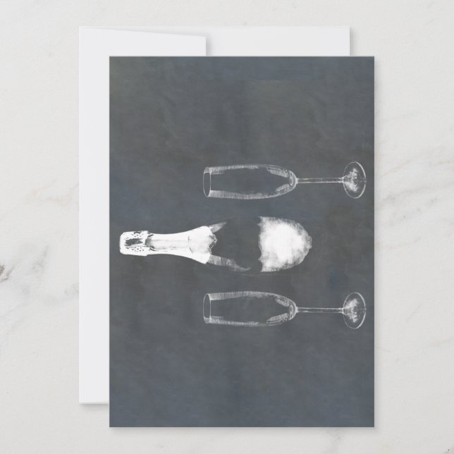 Convite Garrafa de Champagne (Frente)