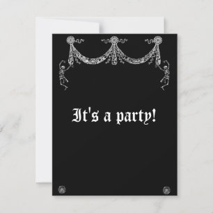 Convite Garrafa de Esqueleto Dançante Casamento Gótico