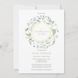 Convite Garrafa de Verdura Elegante Celebração de Vida Dou