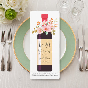 Convite Garrafa de vinho e Chá de panela de celebração