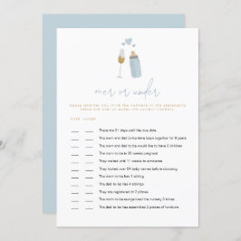 Convite Garrafas azuis da ANDI sobre ou sob o jogo do bebê