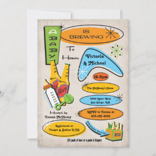 Convite Garrafas Retro e Beers Beers