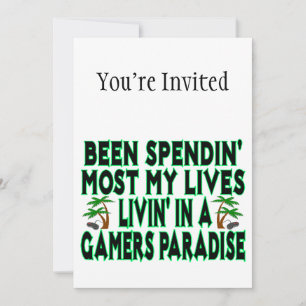 Convite Gastar Vidas No Paraíso Gamers