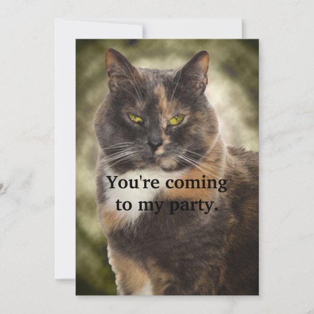 Convite Gatinho De Caneca - Faça O Que Quer? (Frente)