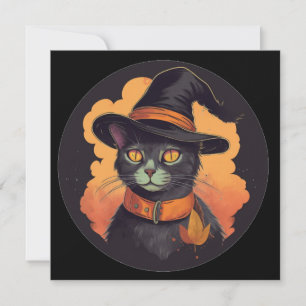 Convite Gatinho de Halloween