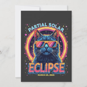 Convite Gatinho Gato Parcial Eclipse Solar 2025