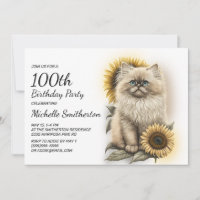 Gatinho Himalaioia Gatos Girassóis 100º Aniversári