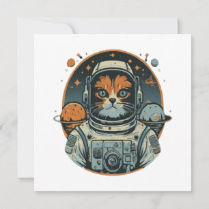 Convite Gato-astronauta em Asteroides