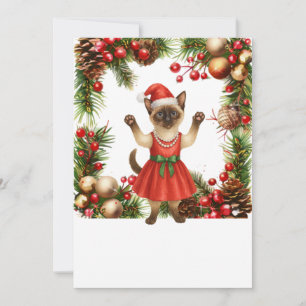 Convite Gato Bem-vindo à Festa de Natal