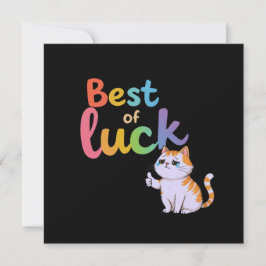 Convite Gato Bonito Melhor Sorte: Espalhe Divertimento e F