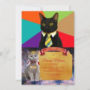 Convite Gato-chefe na gravata
