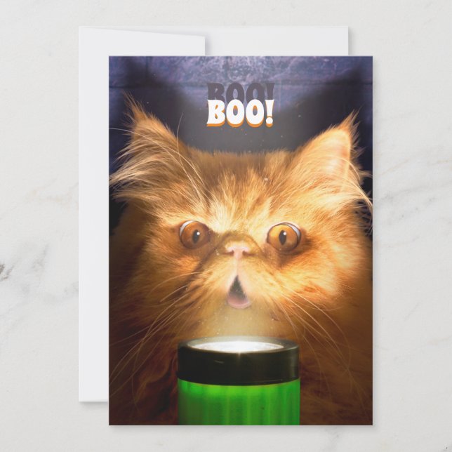 Convite Gato com lanterna (Frente)