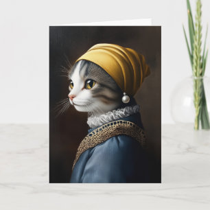 Convite Gato com o Brinco de Pérola