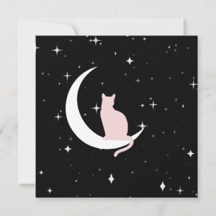 Convite Gato da meia-noite no Vazio da Lua