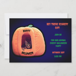 Convite Gato-de-abóbora-púrpura e laranja