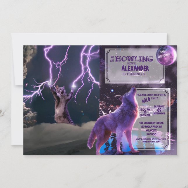 Convite Gato de gargalo (Frente)