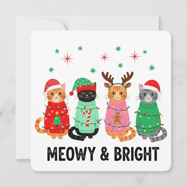 Convite Gato de Natal (Frente)
