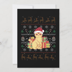 Convite Gato de Natal Presente Feio de Natal