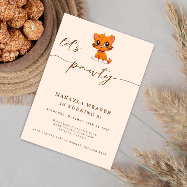 Convite Gato de vamos é você me gatinho Aniversário? (Criador carregado)